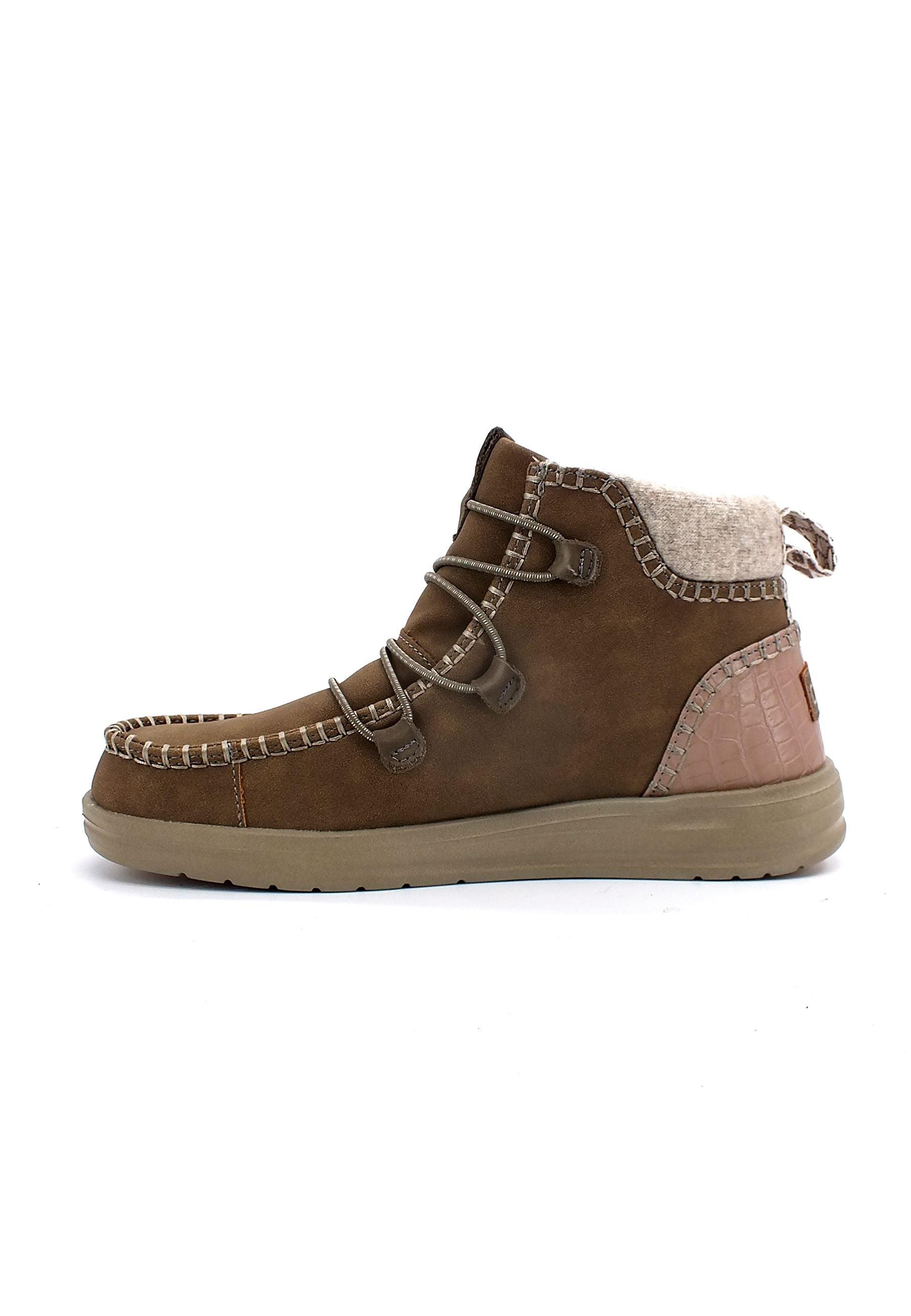 HEY DUDE Eloise Stivaletto Donna Brown 121891632 - Sandrini Calzature e Abbigliamento