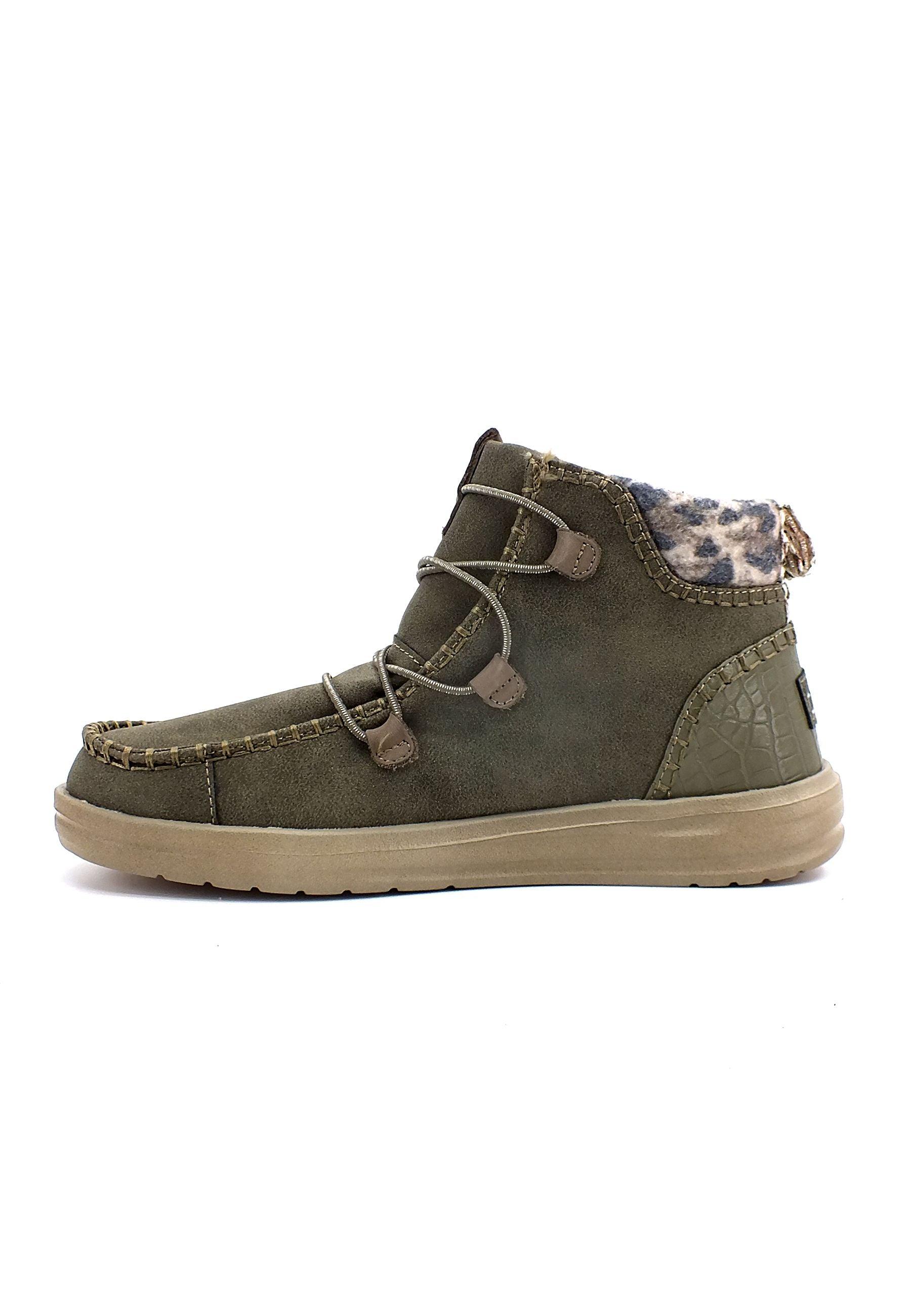 HEY DUDE Eloise Stivaletto Donna Dust Olive 121898511 - Sandrini Calzature e Abbigliamento