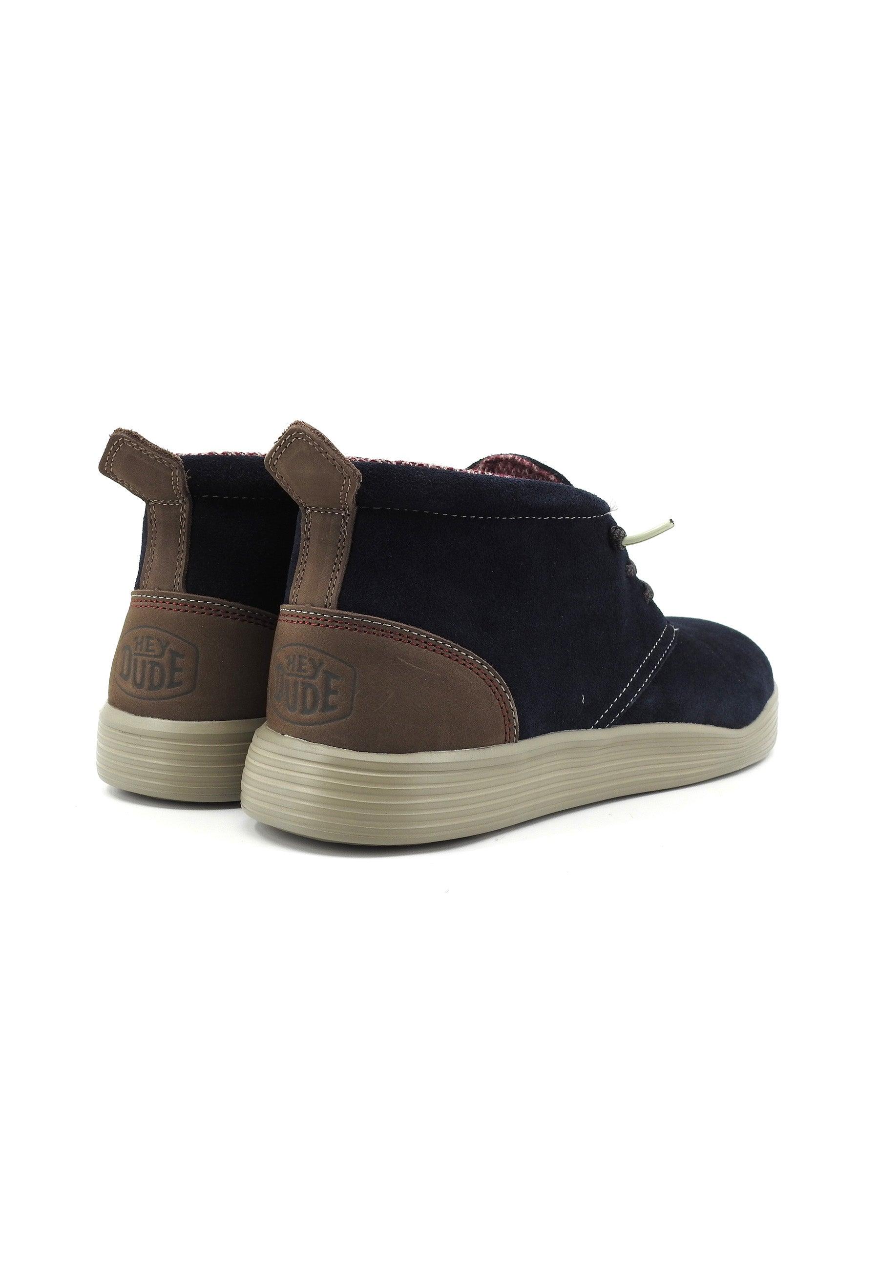 HEY DUDE Jo Suede Stivaletto Uomo Ocean Blue 40605-4MS - Sandrini Calzature e Abbigliamento