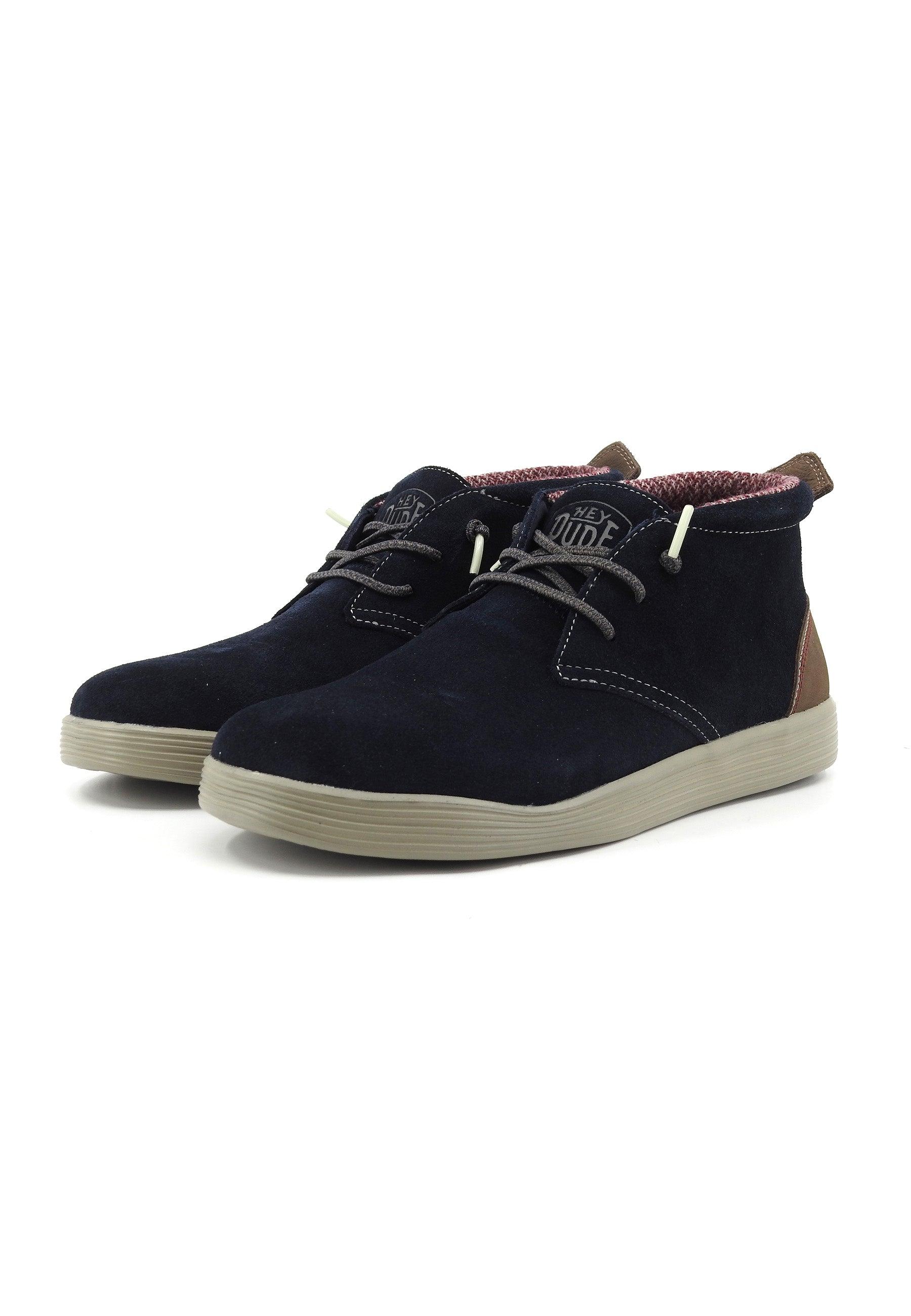 HEY DUDE Jo Suede Stivaletto Uomo Ocean Blue 40605-4MS - Sandrini Calzature e Abbigliamento