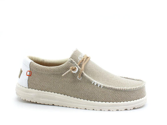 HEY DUDE Wally Braided Scarpa Vela Corda Beige Off White 110620128 - Sandrini Calzature e Abbigliamento