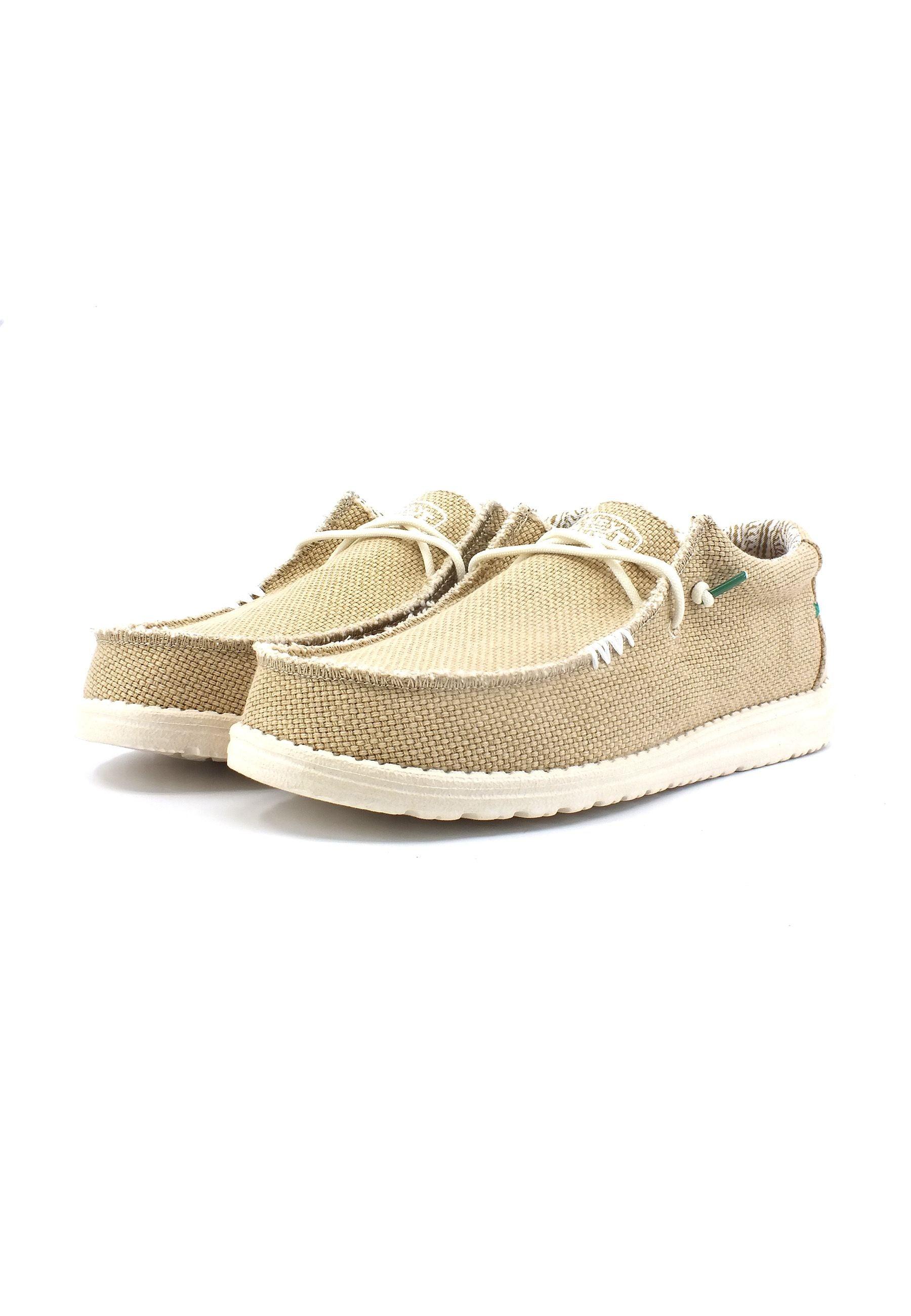 HEY DUDE Wally Braided Sneaker Vela Uomo Sand 40003-202 - Sandrini Calzature e Abbigliamento