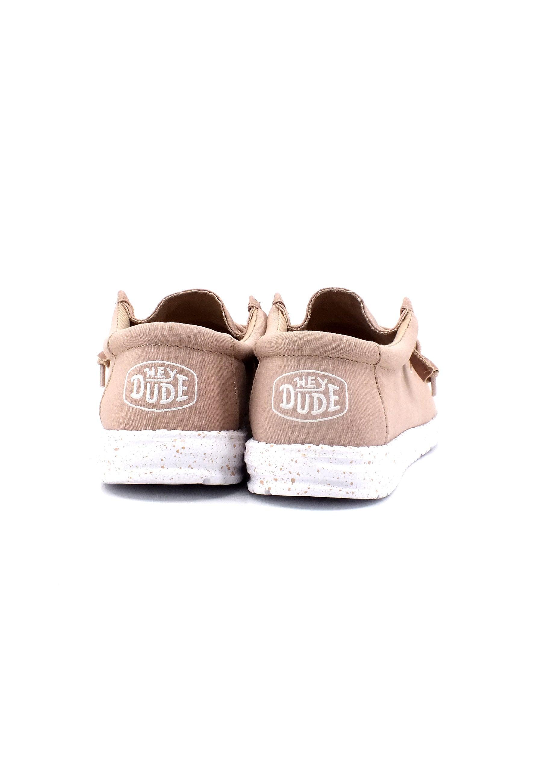 HEY DUDE Wally Slub Sneaker Vela Uomo Rosa Tan 40009-265 - Sandrini Calzature e Abbigliamento