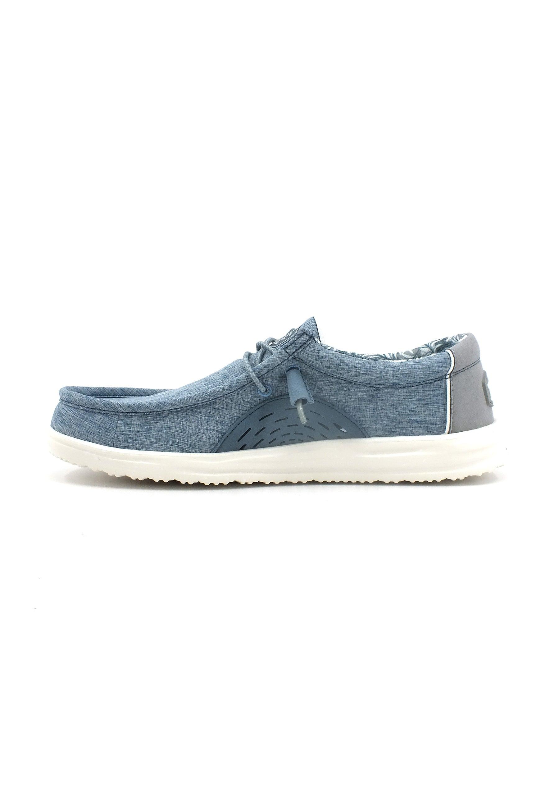 HEY DUDE Wally Sneaker Vela Uomo Overcast 40013-4MU - Sandrini Calzature e Abbigliamento