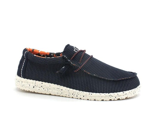 HEY DUDE Wally Sox Scarpa Vela Canvas Blue Multi 110352611 - Sandrini Calzature e Abbigliamento