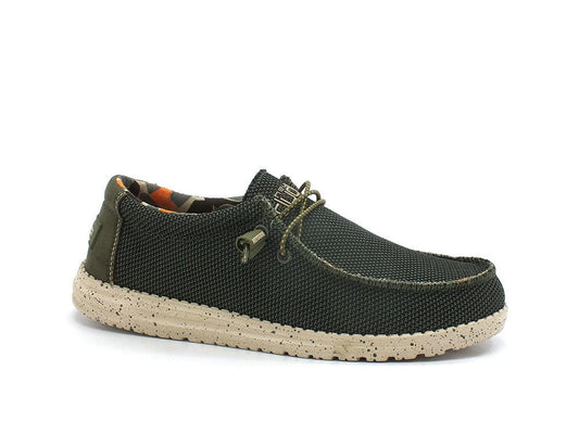 HEY DUDE Wally Sox Scarpa Vela Canvas Green Pine 110351579 - Sandrini Calzature e Abbigliamento