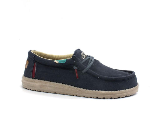 HEY DUDE Wally Washed Scarpa Vela Blu Space 111522133 - Sandrini Calzature e Abbigliamento