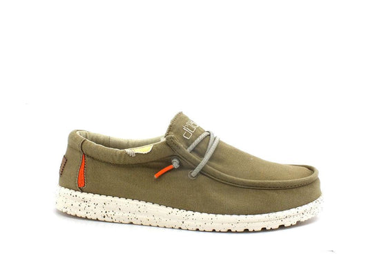 HEY DUDE Wally Washed Scarpa Vela Kalamata Verde 111528330 - Sandrini Calzature e Abbigliamento