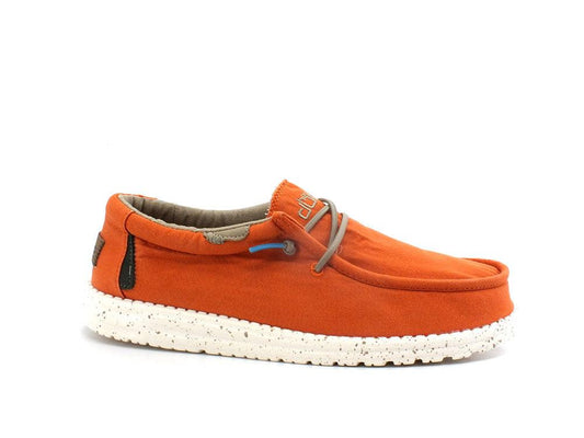 HEY DUDE Wally Washed Scarpa Vela Tangerine Arancione 111521702 - Sandrini Calzature e Abbigliamento