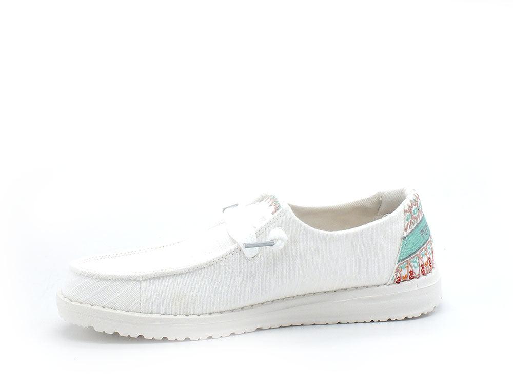HEY DUDE Wendy Flora Scarpa Vela Lily White 122160215 - Sandrini Calzature e Abbigliamento
