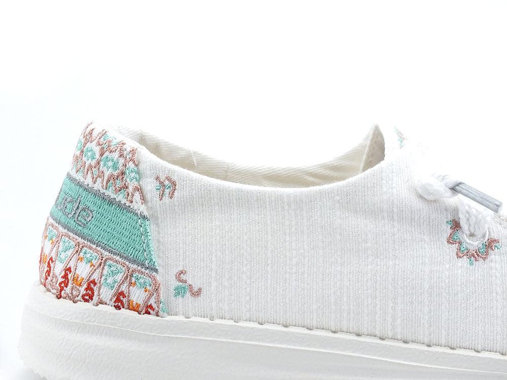 HEY DUDE Wendy Flora Scarpa Vela Lily White 122160215 - Sandrini Calzature e Abbigliamento