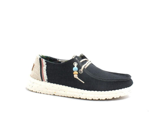 HEY DUDE Wendy Natural Scarpa Vela Lacci Carbon Grigio 122154301 - Sandrini Calzature e Abbigliamento