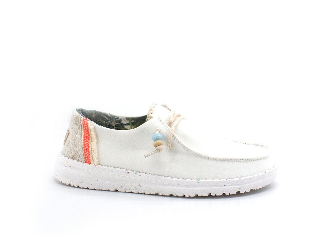 HEY DUDE Wendy Natural Scarpa Vela Lacci Salt Beige 122150212 - Sandrini Calzature e Abbigliamento