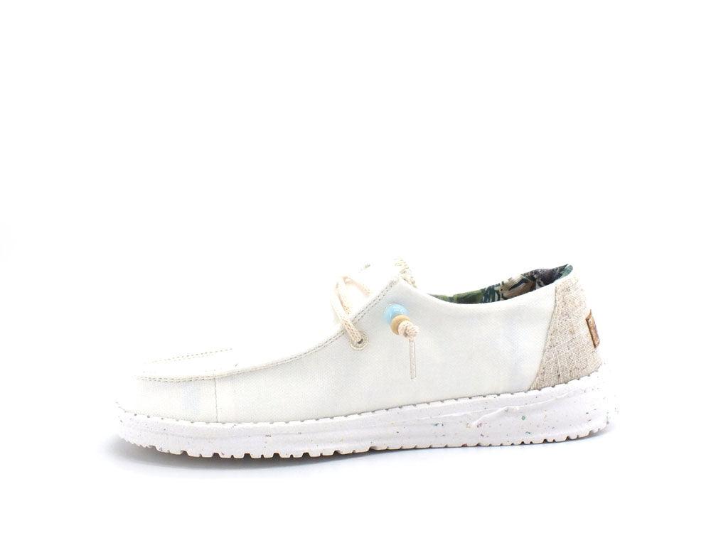 HEY DUDE Wendy Natural Scarpa Vela Lacci Salt Beige 122150212 - Sandrini Calzature e Abbigliamento