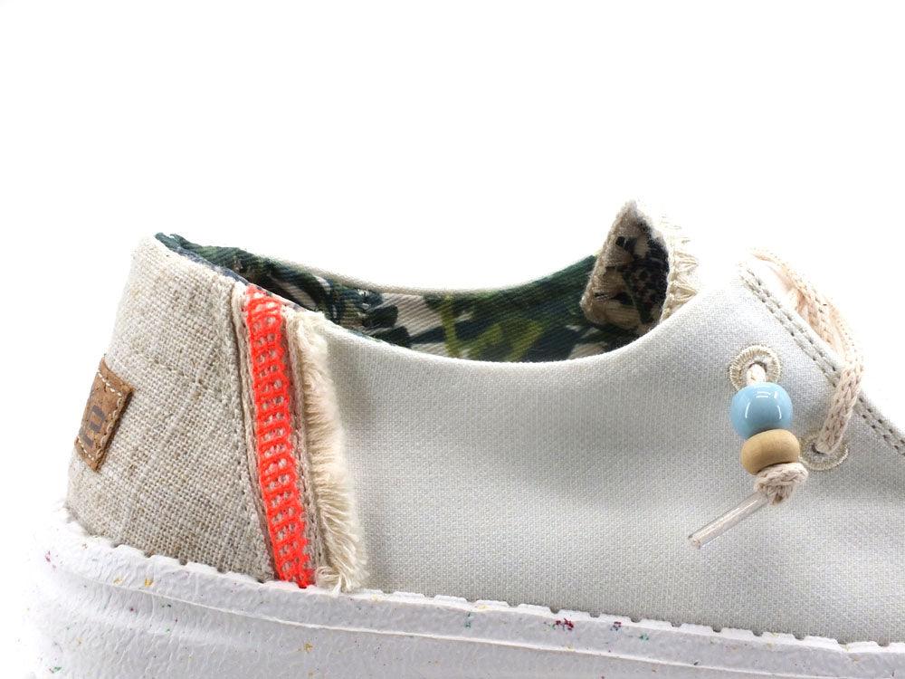 HEY DUDE Wendy Natural Scarpa Vela Lacci Salt Beige 122150212 - Sandrini Calzature e Abbigliamento