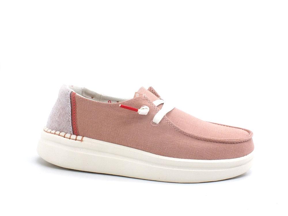HEY DUDE Wendy Rise Scarpa Vela Lacci Chambray Rose Rosa 121945031 - Sandrini Calzature e Abbigliamento