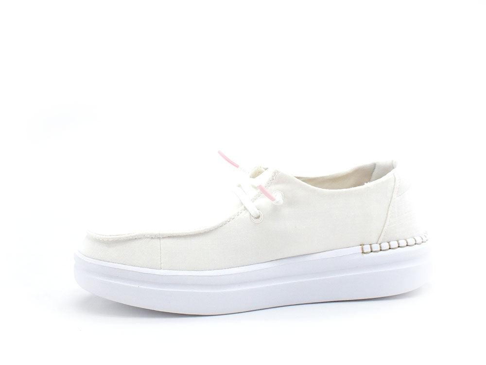 HEY DUDE Wendy Rise Sneaker Scarpa Vela Spark White 121940190 - Sandrini Calzature e Abbigliamento