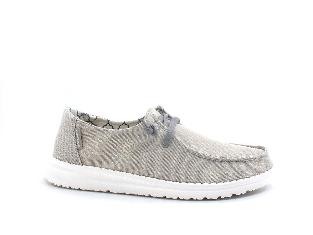 HEY DUDE Wendy Scarpa Vela Glitter Sparkling Pearl Grey 121413312 - Sandrini Calzature e Abbigliamento