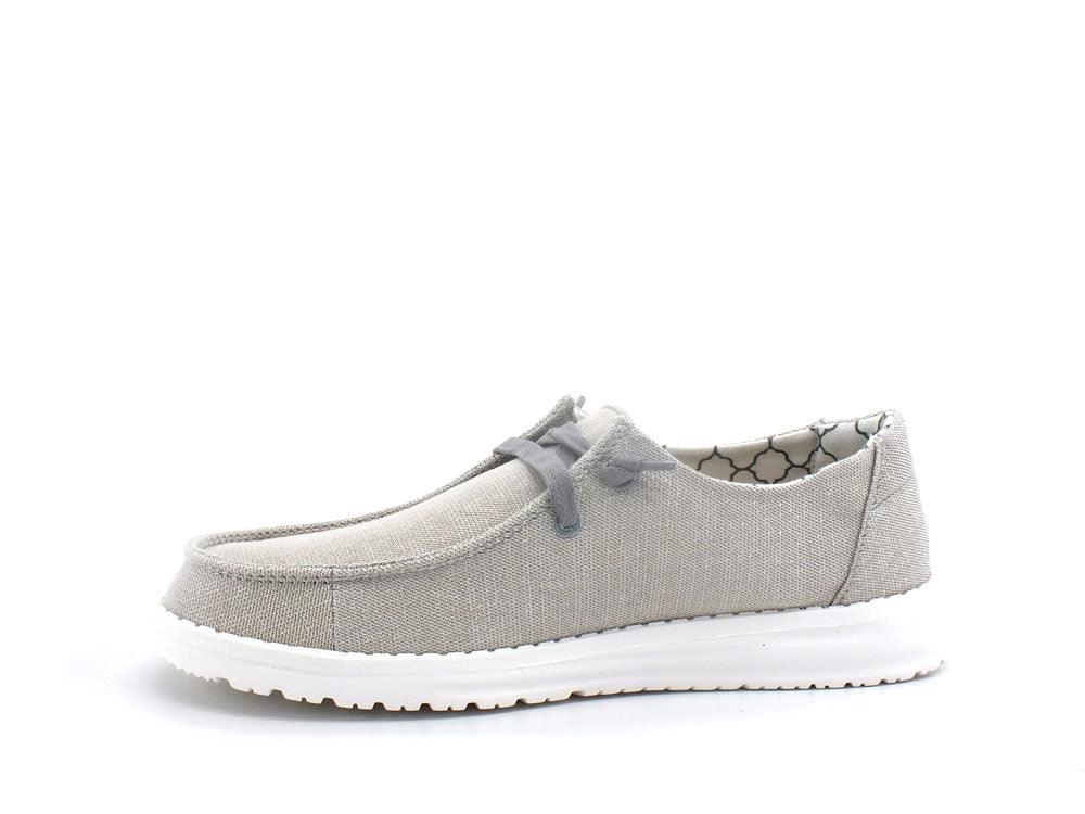 HEY DUDE Wendy Scarpa Vela Glitter Sparkling Pearl Grey 121413312 - Sandrini Calzature e Abbigliamento