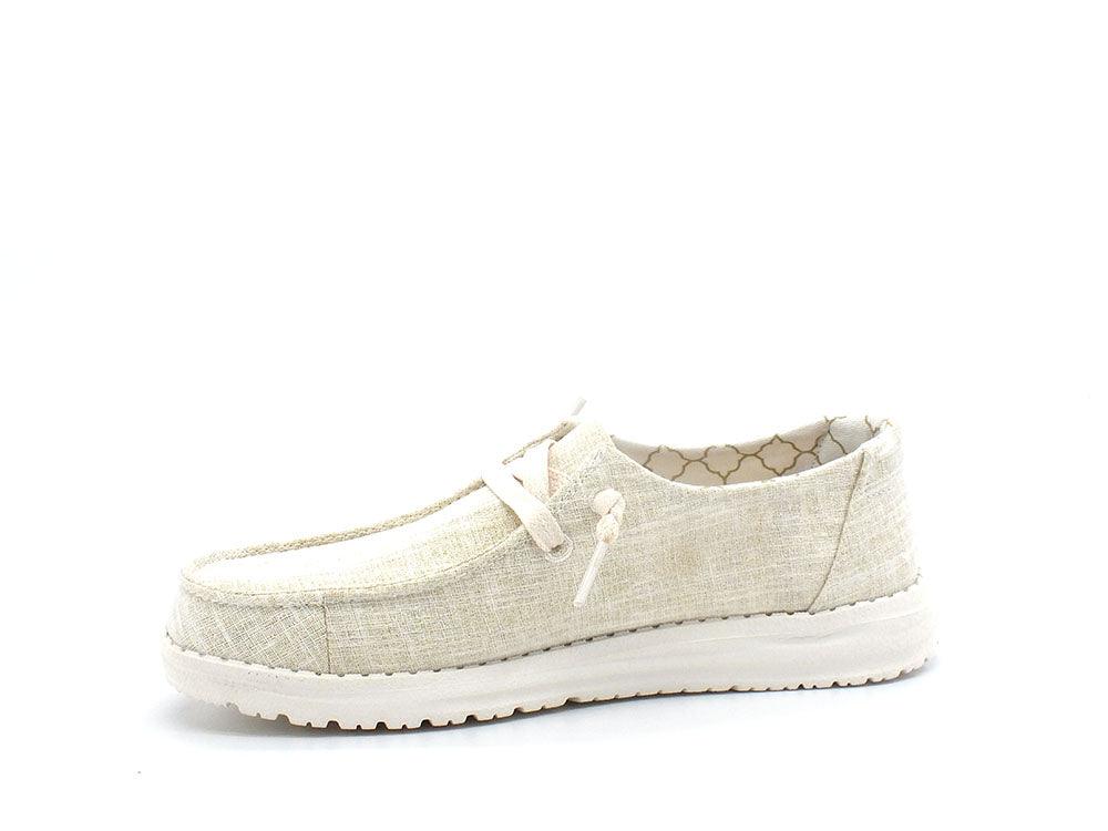 HEY DUDE Wendy Sneaker Scarpa Vela Lux Sparkling Gold 121419102 - Sandrini Calzature e Abbigliamento