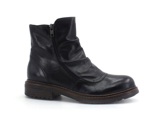 JIUDIT Polacco Stivaletto Pelle Arricciata Nero I2027 - Sandrini Calzature e Abbigliamento