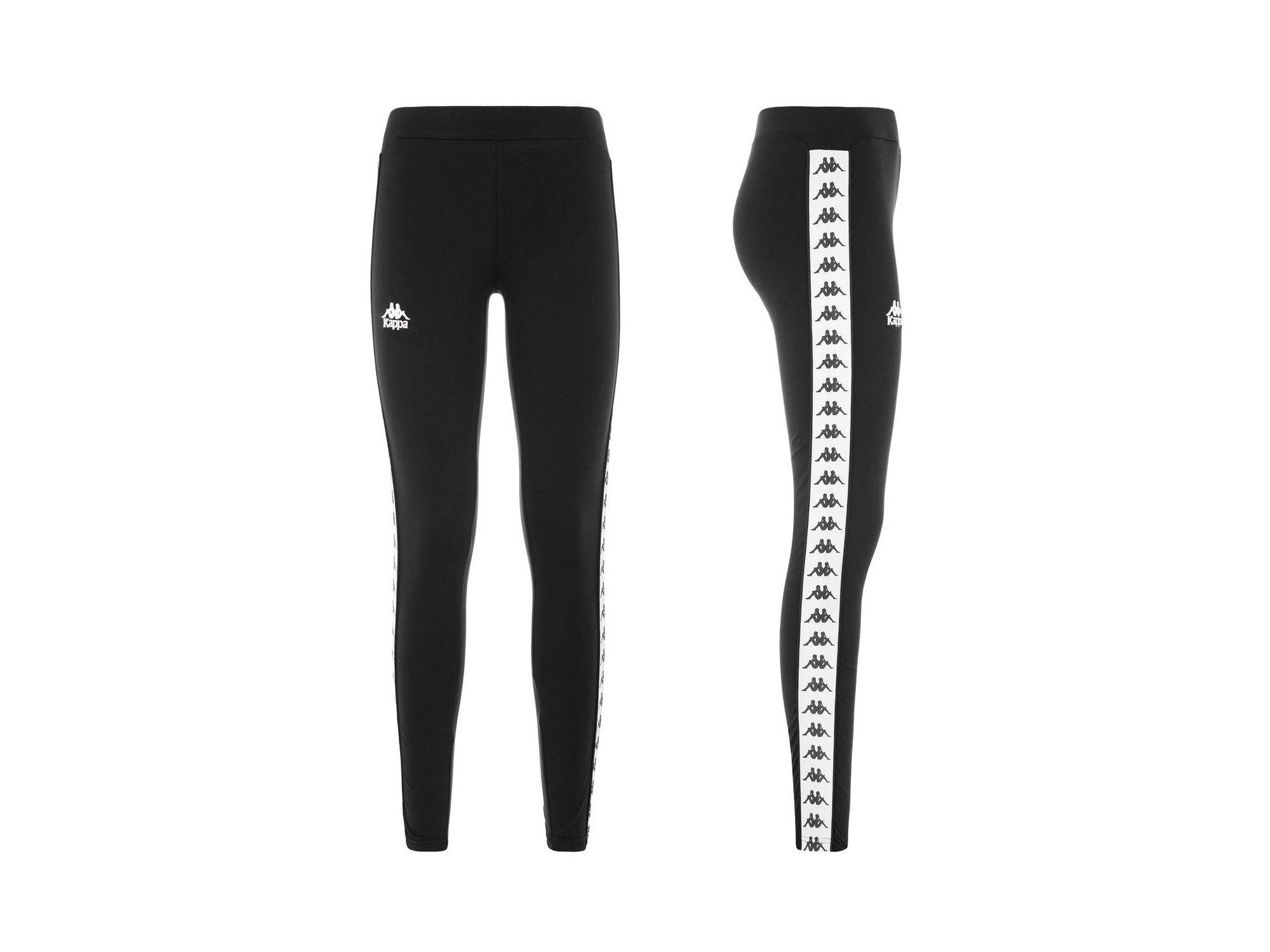 KAPPA 222 Banda Anen Pantaloni Leggings Black White 303WGJ0900 - Sandrini Calzature e Abbigliamento