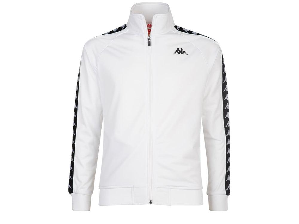 KAPPA 222 Banda Anniston Slim Felpa Zip White Black 301EFU0C89 - Sandrini Calzature e Abbigliamento