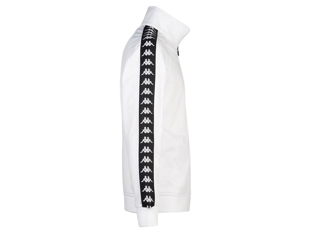 KAPPA 222 Banda Anniston Slim Felpa Zip White Black 301EFU0C89 - Sandrini Calzature e Abbigliamento