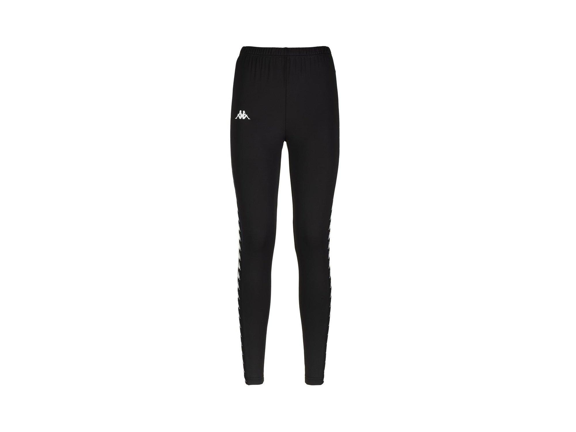 KAPPA 222 Banda Atui Pantaloni Leggings Black White 303WCI0A15 - Sandrini Calzature e Abbigliamento