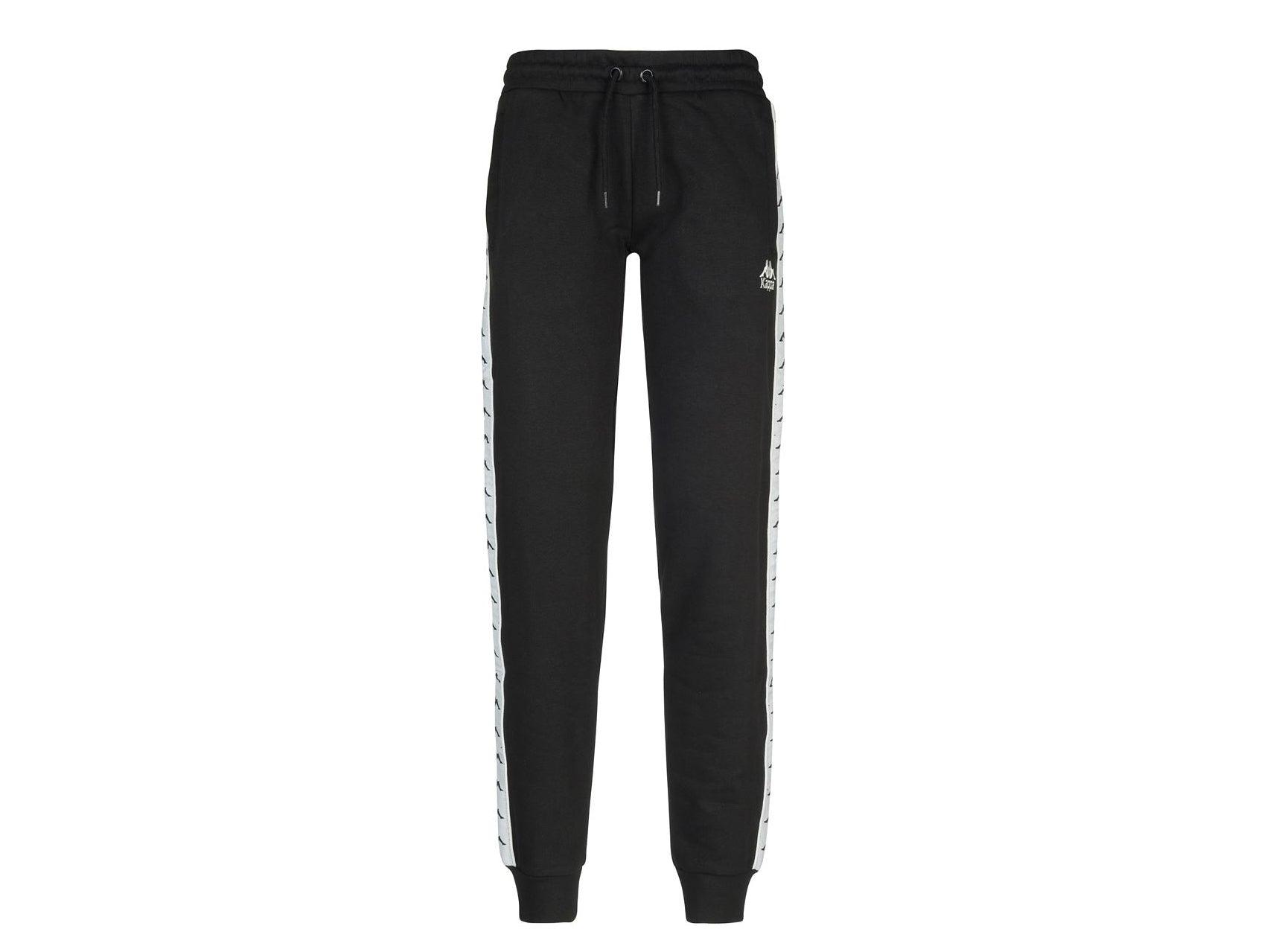 KAPPA 222 Banda Barnu Pantaloni Lunghi Black White 304K4K0 - Sandrini Calzature e Abbigliamento