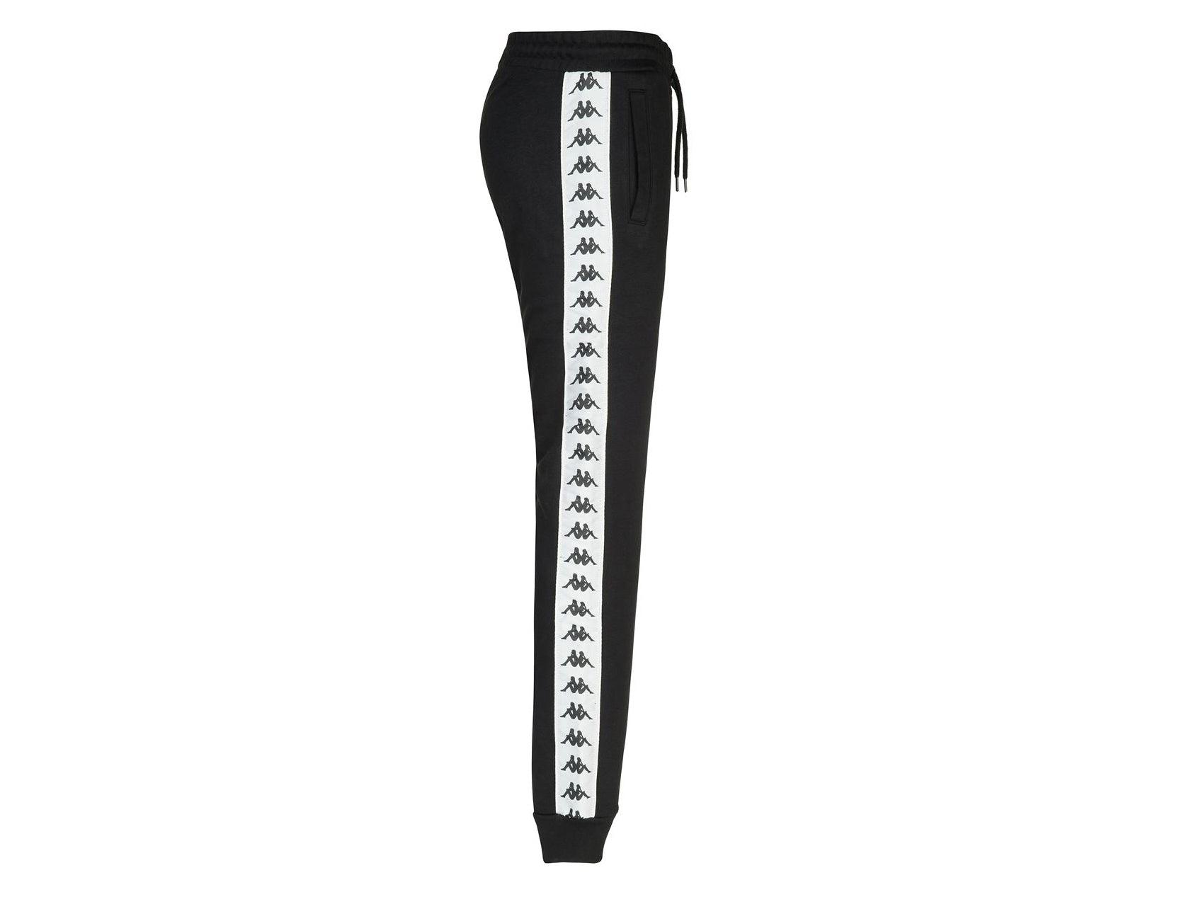KAPPA 222 Banda Barnu Pantaloni Lunghi Black White 304K4K0 - Sandrini Calzature e Abbigliamento