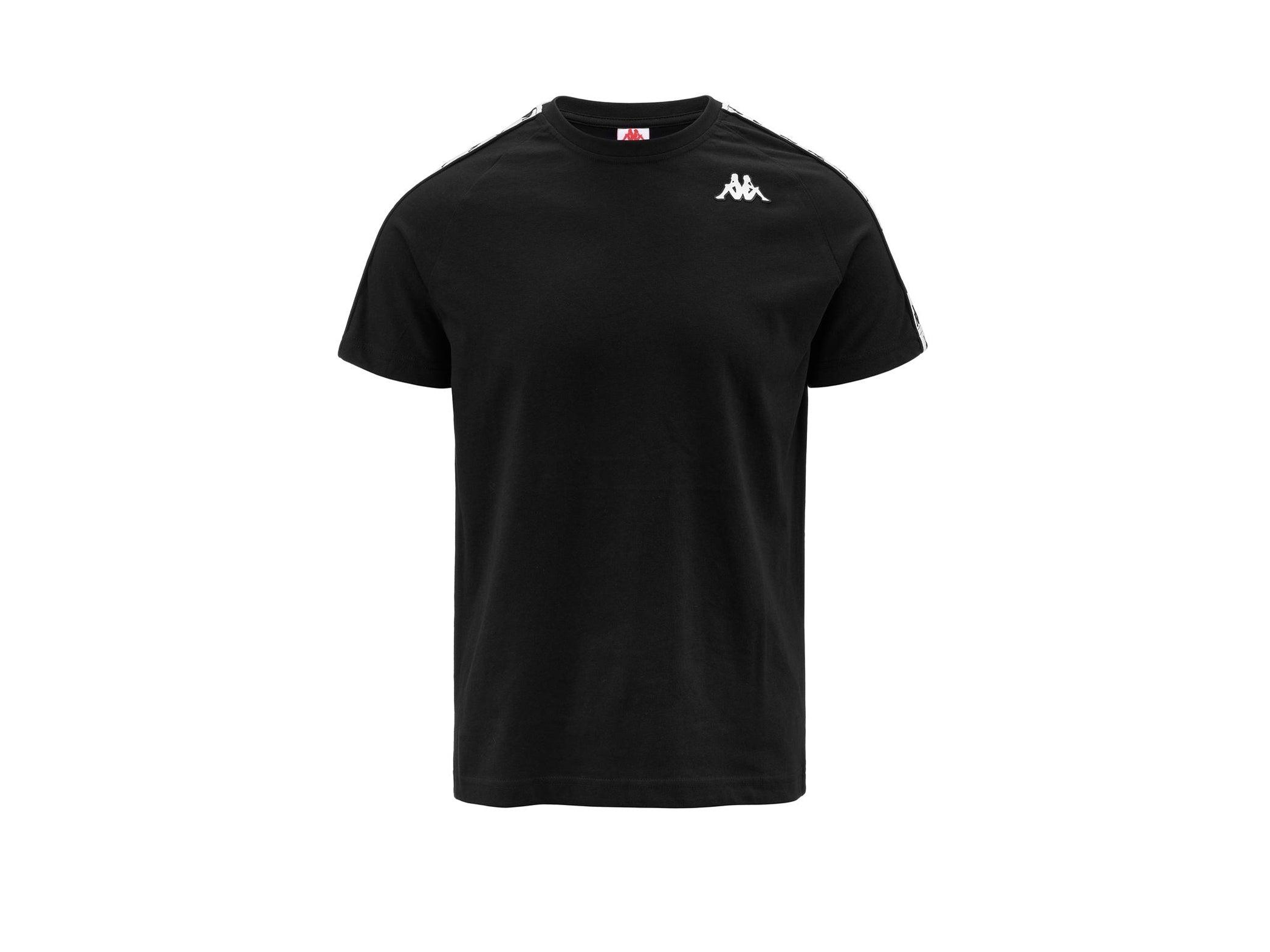 KAPPA 222 Banda Coen Slim T-Shirt Unisex Black White 303UV10BY7 - Sandrini Calzature e Abbigliamento
