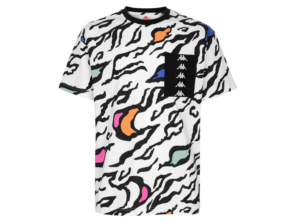 KAPPA 222 Banda Fapo Graphik T-Shirt Unisex White Black 361258WALG - Sandrini Calzature e Abbigliamento