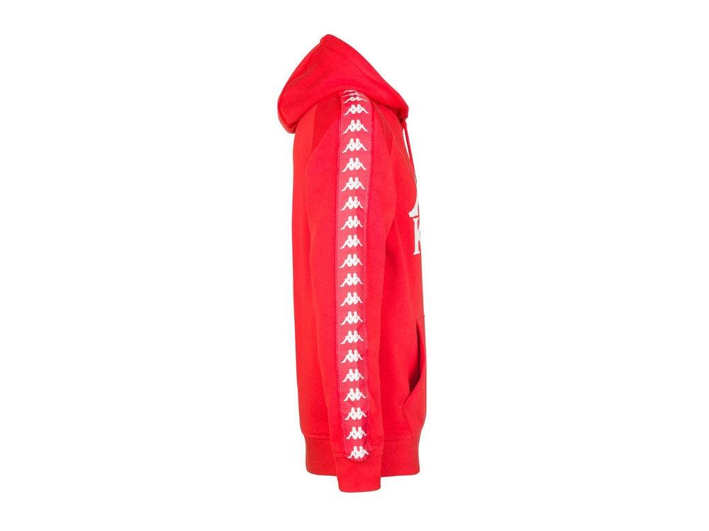 KAPPA 222 Banda Hurtados Felpa Uomo Red Blaze White 3111HWW - Sandrini Calzature e Abbigliamento