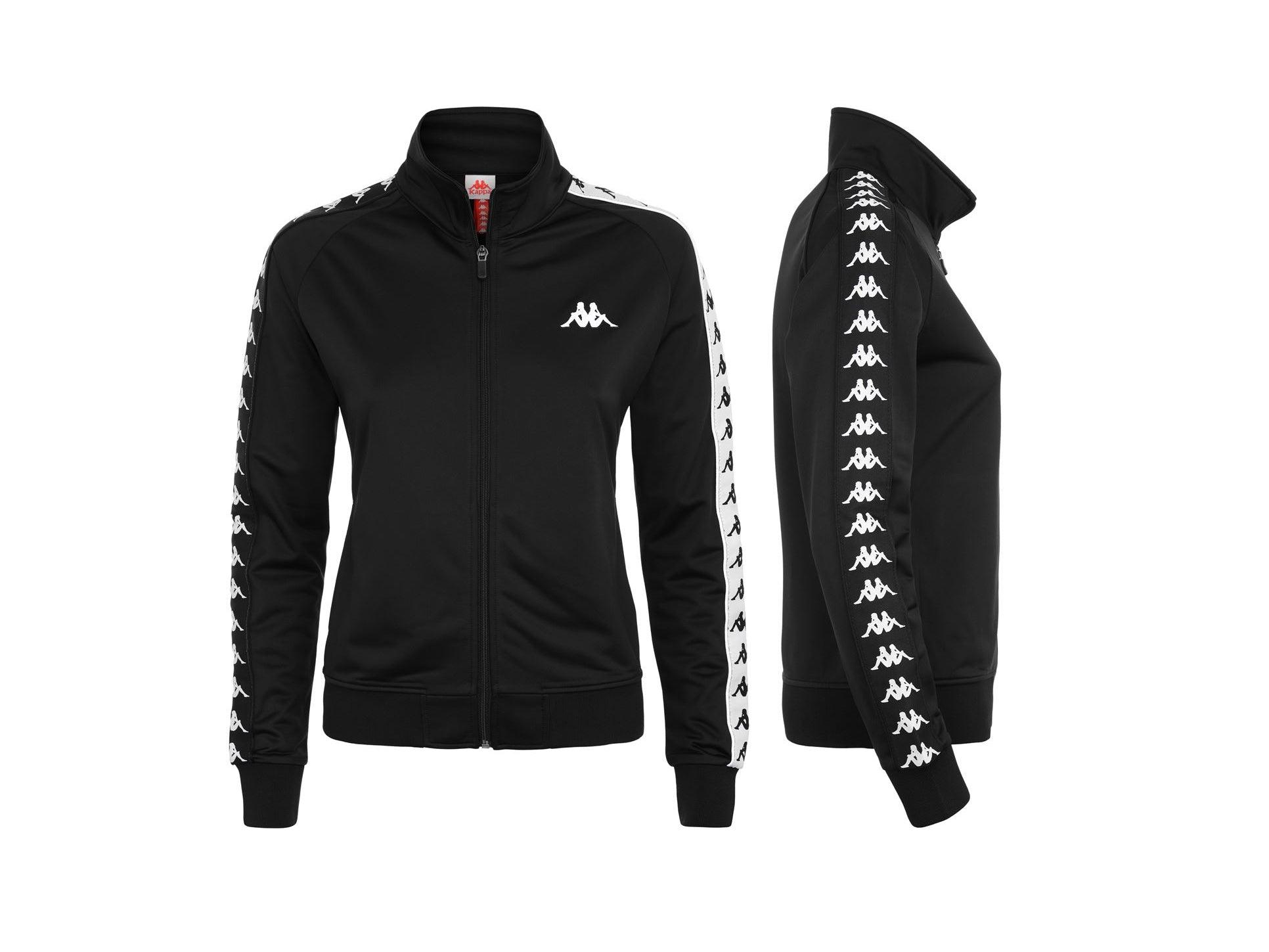 KAPPA 222 Banda Wanniston Felpa Zip Black White 301PSC0C1B - Sandrini Calzature e Abbigliamento