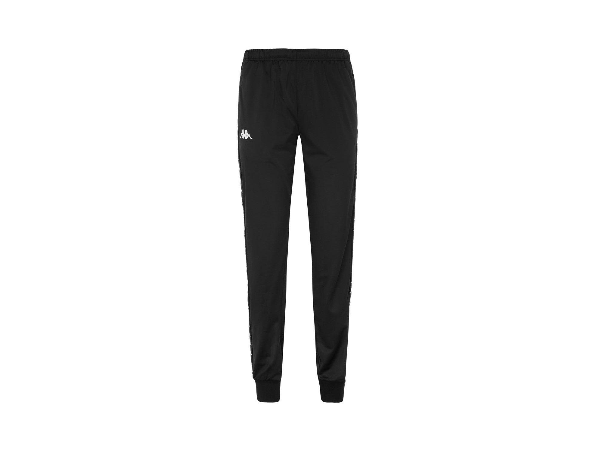 KAPPA 222 Banda Wrastoria Slim Pantaloni Lunghi Tuta Black White 303RK0A93 - Sandrini Calzature e Abbigliamento
