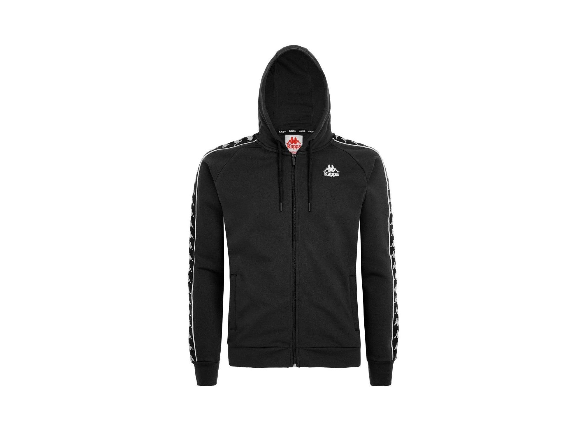 KAPPA 222 Banda Zamin Unisex Felpa Cappuccio Black 3031110989 - Sandrini Calzature e Abbigliamento