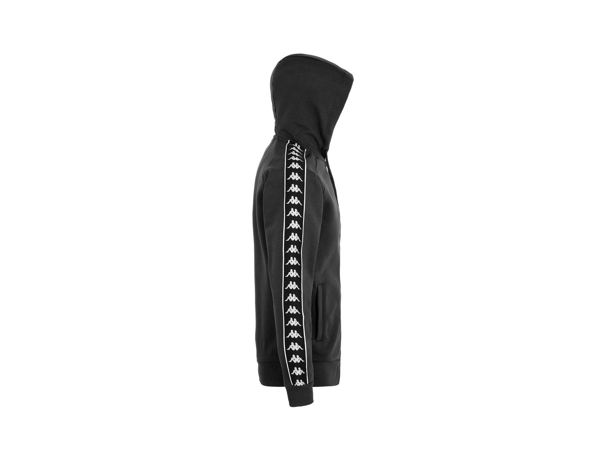 KAPPA 222 Banda Zamin Unisex Felpa Cappuccio Black 3031110989 - Sandrini Calzature e Abbigliamento