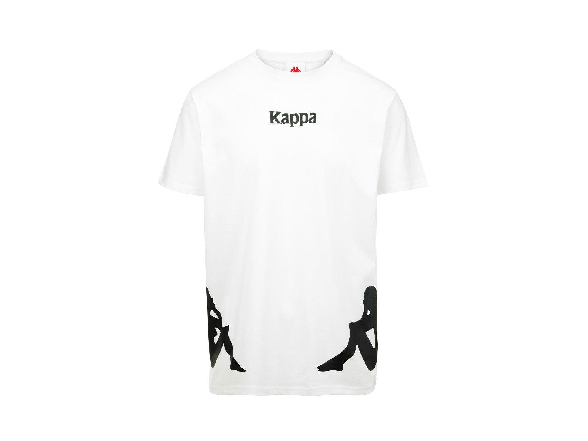 KAPPA Authentic Fico Unisex T-Shirt White Black 321158WA1X - Sandrini Calzature e Abbigliamento