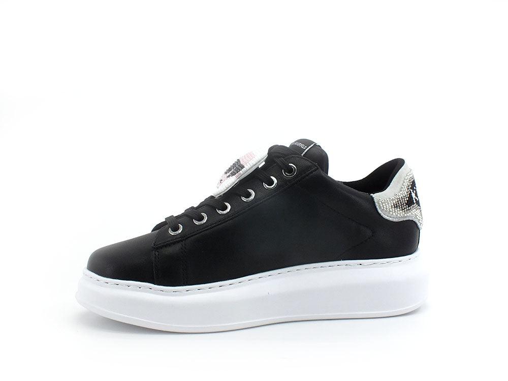 KARL LAGERFELD Ikonic Twin Bead Sneaker Black Silver KL62576A - Sandrini Calzature e Abbigliamento