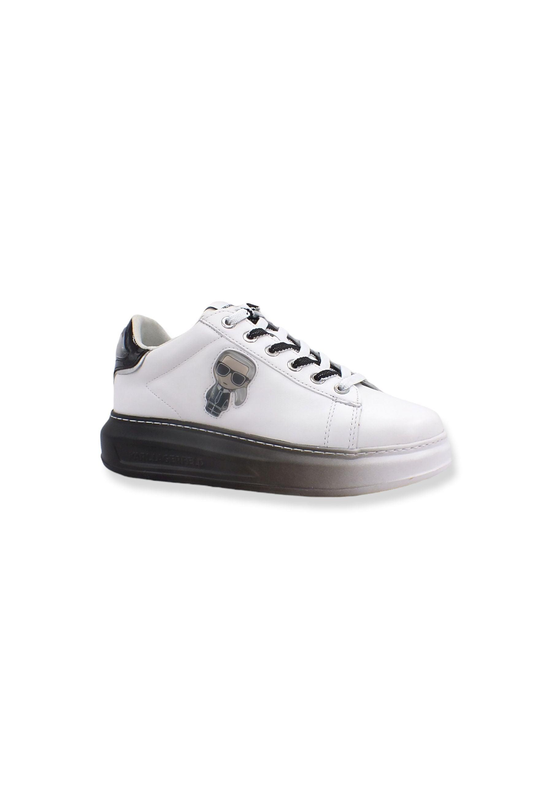 KARL LAGERFELD Kapri Jellikonic Sneaker Donna White Black KL62533 - Sandrini Calzature e Abbigliamento