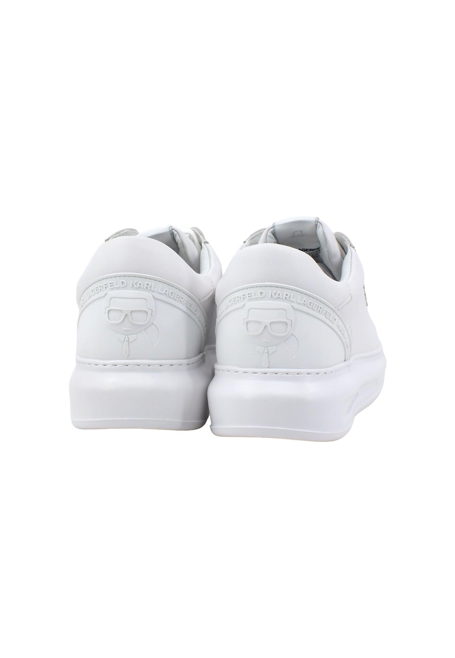 KARL LAGERFELD Kapri Mens Kourter Sneaker Uomo White Mono KL52575 - Sandrini Calzature e Abbigliamento