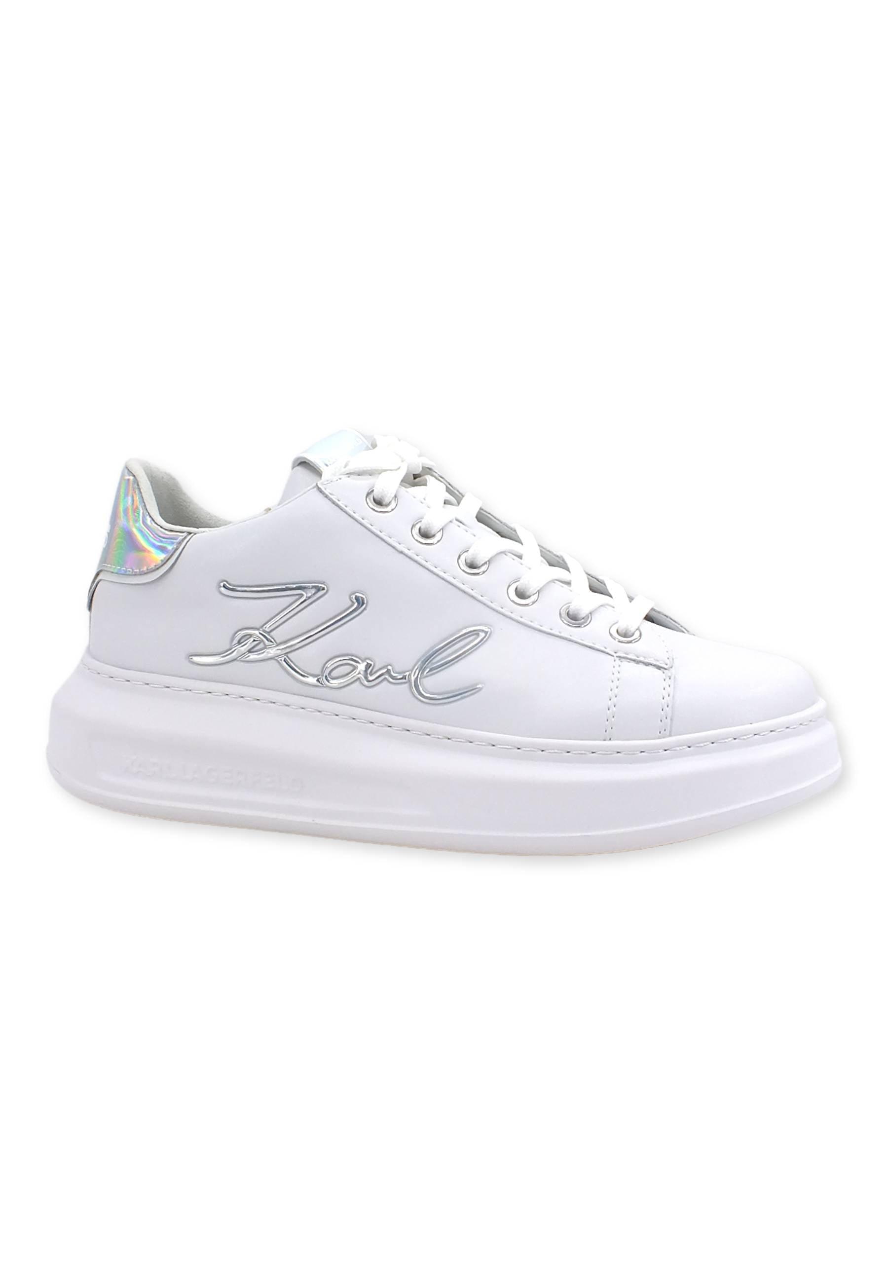 KARL LAGERFELD Kapri Sneaker Donna White Iridescent KL62510A - Sandrini Calzature e Abbigliamento