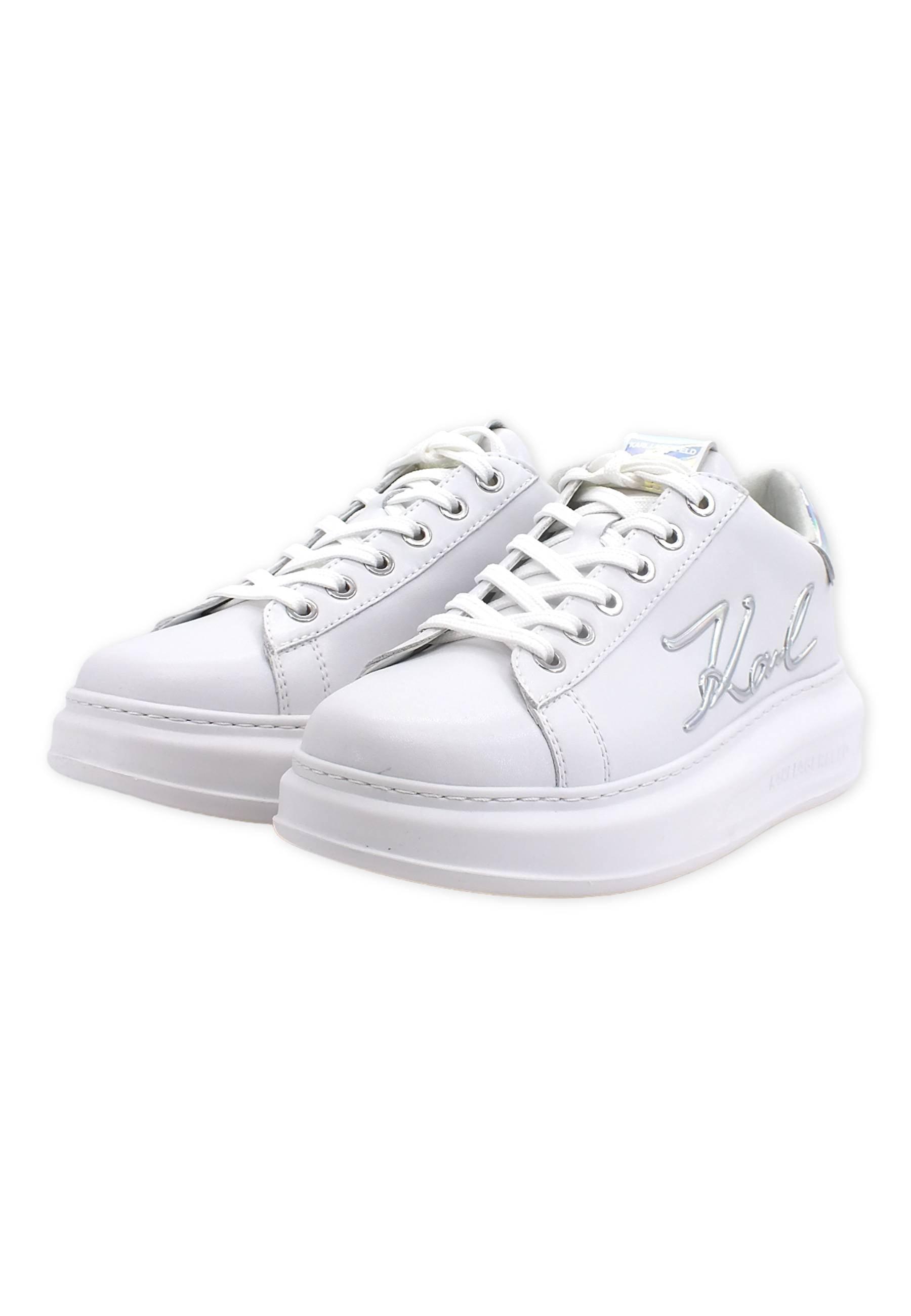 KARL LAGERFELD Kapri Sneaker Donna White Iridescent KL62510A - Sandrini Calzature e Abbigliamento