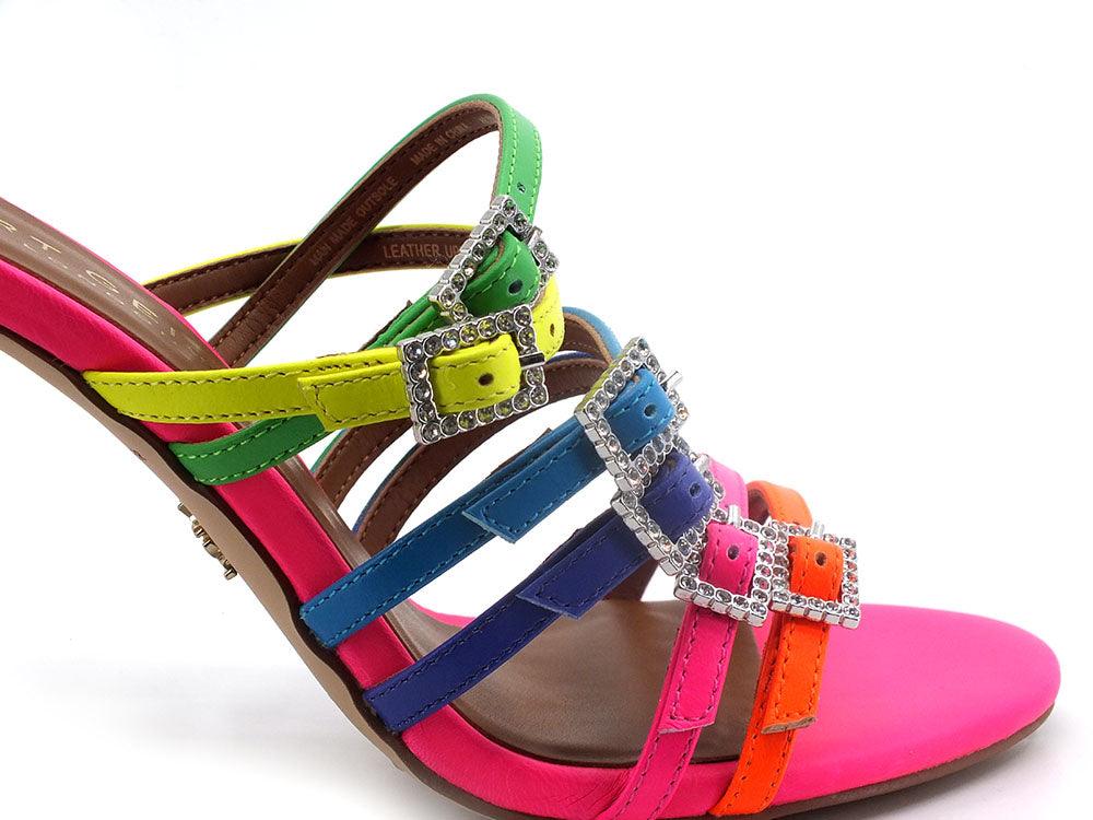 KURT GEIGER Pierra Mule Sandalo Tacco Listini Multicolor 8882799109 - Sandrini Calzature e Abbigliamento