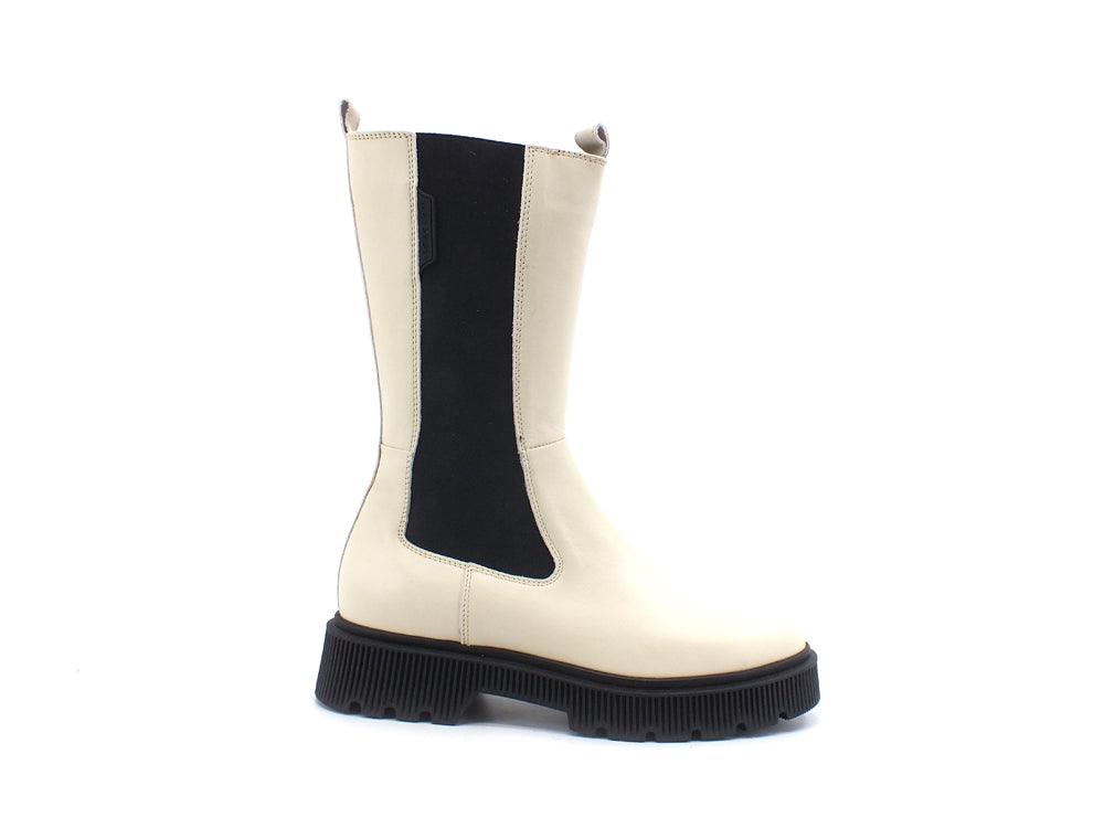 KURT GEIGER Stint Ankle Stivale Combact Bone Black - Sandrini Calzature e Abbigliamento