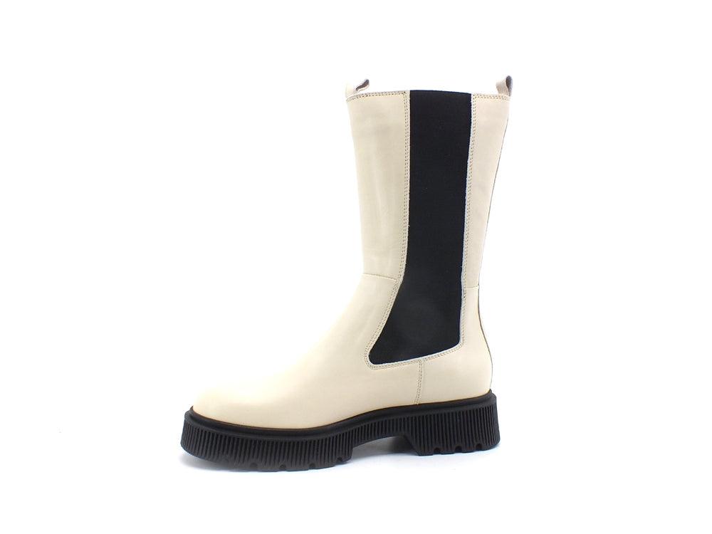 KURT GEIGER Stint Ankle Stivale Combact Bone Black - Sandrini Calzature e Abbigliamento