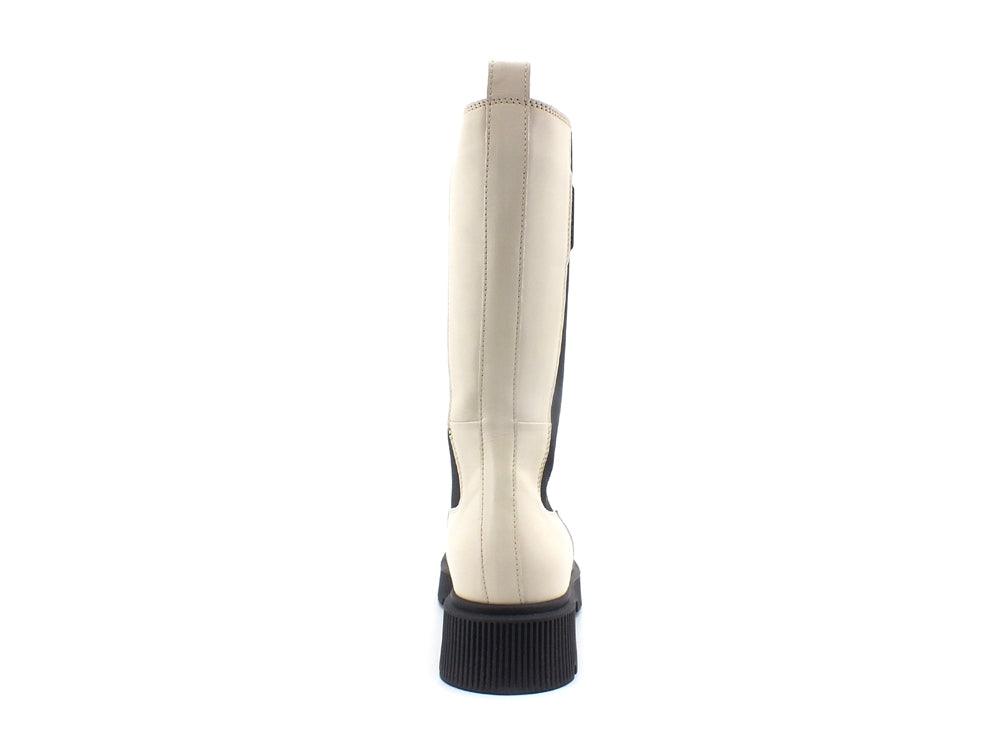 KURT GEIGER Stint Ankle Stivale Combact Bone Black - Sandrini Calzature e Abbigliamento