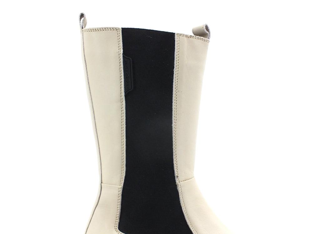 KURT GEIGER Stint Ankle Stivale Combact Bone Black - Sandrini Calzature e Abbigliamento