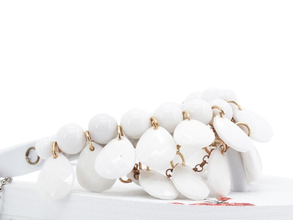 L.A. WATER Flower Infradito White Multi 02125A - Sandrini Calzature e Abbigliamento